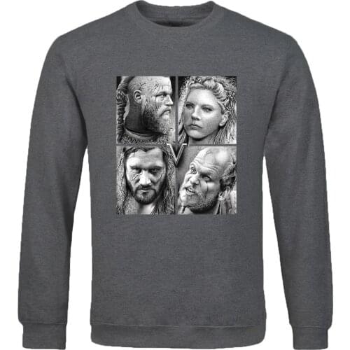 2020 New Show Viking clothing Funny Vintage Print spring autumn sportwears spring autumn Hip Hop Fashion Streetwear Sweatshirts