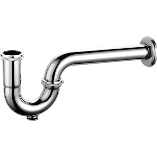 New Bottle Trap Stainless Steel Round Siphon Chrome P-TRAP Kit Bathroom Vanity Basin Pipe Waste With Pop Up Drain