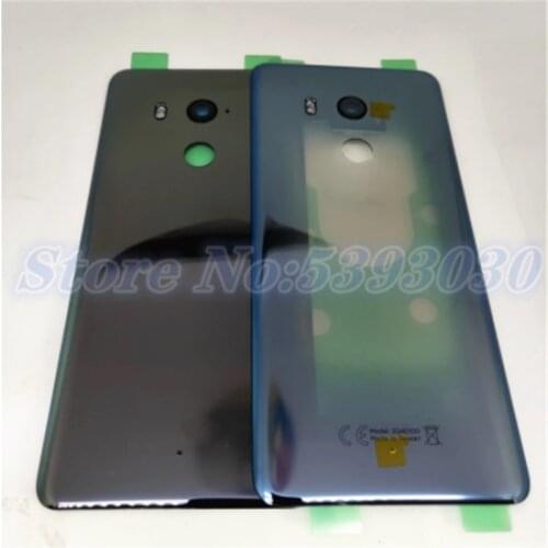 Original Glass Rear Housing For HTC U11 Plus Battery Cover Back Case With Camera Lens+Logo