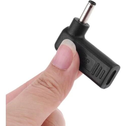 F19E USB Type C Female to 4.5x3.0mm Plug Dc Power Adapter Converter for Dell XPS12 13 9360 9350 Laptop Charging Cable Cord