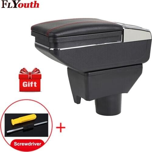 For Toyota Yaris L Vios FS 2014-2018 Car Armrest Box Center Storage Box With Cup Holder Ashtray Arm Rest Rotatable Car-Styling