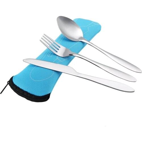 Durable Practical And Environmentally Friendly Portable Outdoor Tableware Set Stainless Steel Cutlery