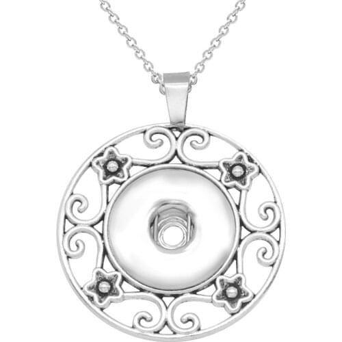 Christmas 18mm 20mm Flower Snap Button Jewelry DIY Necklace MD300