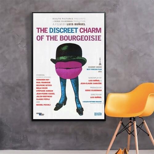 The Discreet Charm of the Bourgeoisie Luis Bunuel Spain Movie Film Decorative Poster Wall Canvas Sticker Home Decor Gift