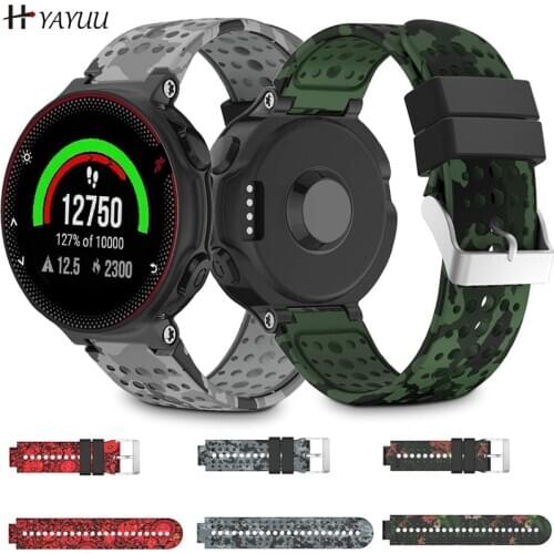 Yayuu Printed Silicone Watch Band For Garmin Forerunner 220/230/235/620/630/735XT Bracelet Replacement Wrist Strap Buckle Band