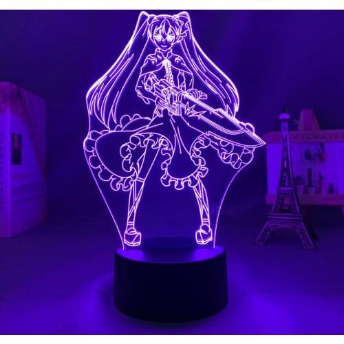 Manga Led Light Akame Ga Kill Mine for Bedroom Decor Night Light Gift Acrylic Anime 3d Lamp Akame Ga Kill Room Decor