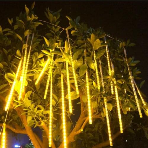 New Year 30cm 50cm Outdoor Meteor Shower Rain 8 Tubes LED String Lights Waterproof For Christmas Wedding Party Decoration