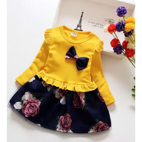 Spring fall kids girls clothes baby dresses for one year birthday girl christmas dresses baby clothing long sleeve dress vestido