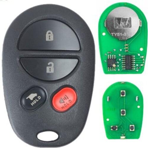 XRSHKEY 4 Button Remote Car Key 433MHz P/N:89742-06030 Replacementfor Camy ACV40 & GSV40 2006 2007 2008 2009 - 2011
