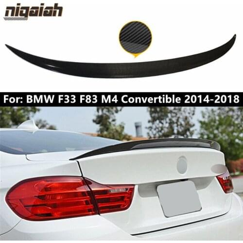 Carbon Fiber Rear Spoiler for BMW F33 Convertible 4 Series 420i 428i 435i F83 M4 2014-2018 Rear Trunk Roof Wing Boot Lip