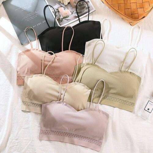 Summer Ice Silk Bra Top Underwear Women Seamless Wireless Strings Women Lingerie Sexy Bralette Push Up Breathable Brassiere 2021