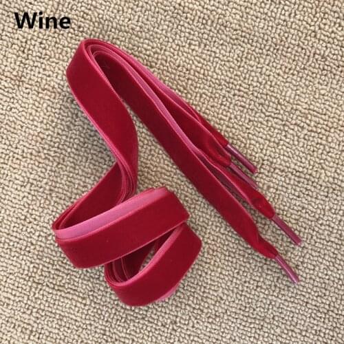 1.6 cm Width Velvet Surface Shoelaces Women Men Black White Blue Colorful Leather Sports Casual Shoes Laces