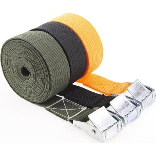 1M Buckle Tie-Down Belt Cargo Straps For Car Motorcycle Bike With Metal Buckle Tow Rope Strong Ratchet Belt For Luggage Bag