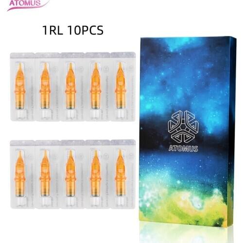 10pcs Disposable Tattoo Cartridge Needles 1RL 3RL 5RL 7RL 9RL 11RL 7/9/11/13/15RM M1 F 3/5/7/9RS for Eyebrow Tattoo Machine Pen
