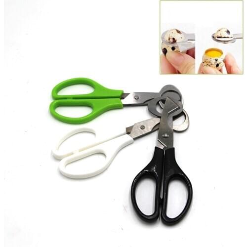 2PCS Stainless Steel Quail Egg Scissors Pigeon Eggshell Cutter Opener Kitchen Cracker Bird Clipper Shear Slicers Gadgets Tools