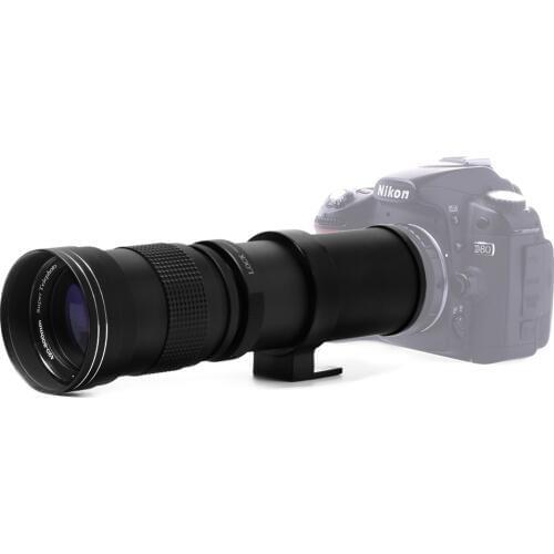 420-800mm F/8.3-16 Manual Super Telephoto Zoom Lens + T2 Adapter for Nikon D3200 D3300 D5200 D5500 D7000 D7200 D800 D90 DSLR