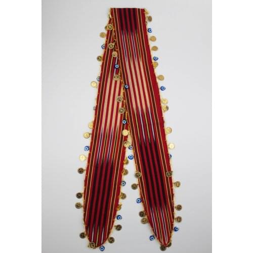 SüslüPüslü Karadeniz Yöresel Bez Nazarlık - Sarı Lira Süslemeli Keşan Fular Şal Atkı