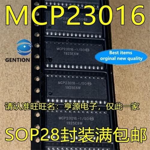 10Pc MCP23016 MCP23016-I/SO SOP-28 16bit I/O Serial port expansion chip in stock 100% new and original