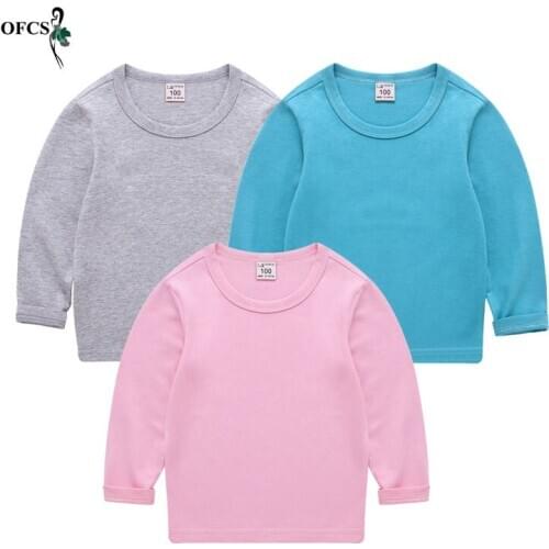 Childrens Cotton T-Shirts Tees Spring Baby Boys Long Sleeve Shirt Kids Full Fashion Soft Plus SIZE T-Shirt Tops Unisex Clothes