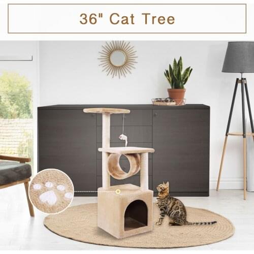 Pet Cat Tree Scratcher Post Adjustable Scratching Climbing Tree Cat Toy Super High Cat Jumping Toys