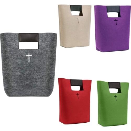 Bible Bag Bible Carrying Case Felt Bible Tote Church Bag Hollowed Cross Design Bible Covers Felt Bible Carrying Tote