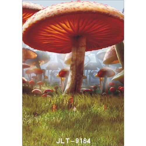 Big Mushroom Fair Tale Photography Backgrounds for Photo Studio Computer Printed Backdrops Wedding Kids Baby for a photo shoot