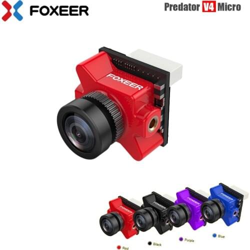 Foxeer Predator V4 Micro FPV Camera 16:9/4:3 PAL/NTSC switchable Super WDR OSD 4ms Latency Upgraded Foxeer Predator V3