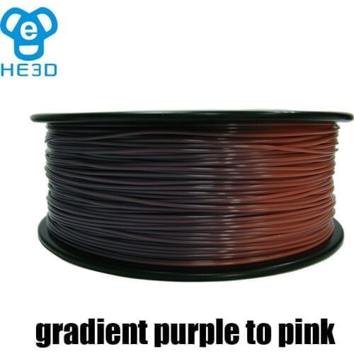 HE3D Newest reprap color change PLA filament 3D printing material , new Plastic Consumables for DIY 3D printer