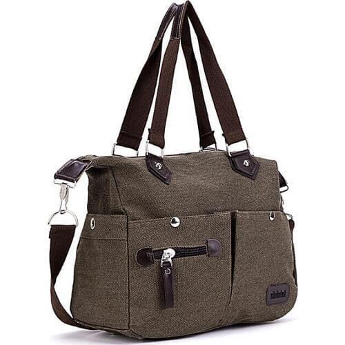 Canvas Leather Women Travel Bags Handbag Large Shoulder Bag Luggage Travel Bags For Women 12T