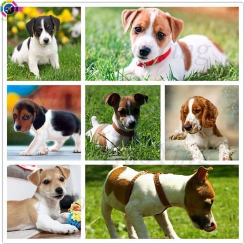 Jack Russell Terrier Dog Diamond Painting Animal Mosaic Picture Diamond Embroidery Cross Stitch Cute Puppy Handmade Home Decor