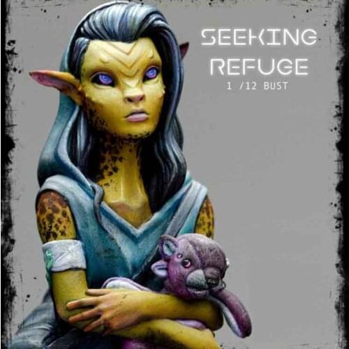 1/12 Resin Model bust GK Seeking Refuge Science fiction Unassembled and unpainted kit