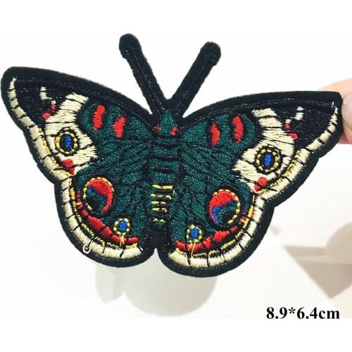 1Pcs Insect Butterfly Iron on Patches for Clothing Embroidery Applique DIY Hat Coat Accessories Clothes Sticker Stripes Badge