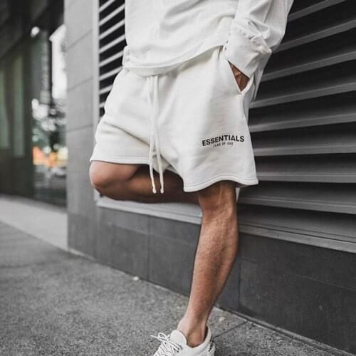 New mens shorts summer cotton loose shorts high street style sports shorts hip-hop mens pants trend brand
