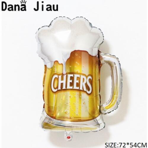 New big cheers Beer Cup Foil Balloon Bar New Year Happy Birthday Wedding Celebration Party Decoration Air Balloons