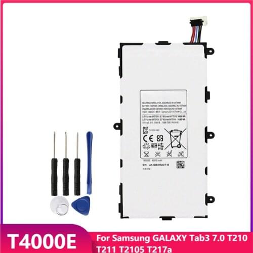 Original Tablet Battery T4000E For Samsung GALAXY Tab3 7.0 T210 T211 T2105 T217a T4000C T4000U Replacement Batteries 4000mAh