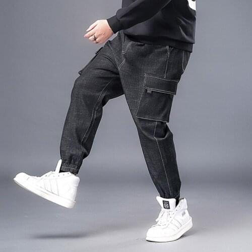Plus Size7XL-2XL Men Jeans Straight Cargo Trousers Casual Overalls Mens Fashion Loose Seasons Mens Jeans|Jeans| - AliExpress