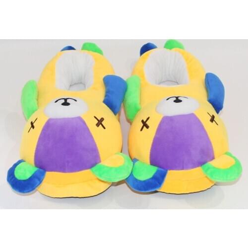 Animal Crossing Teddy Bear Stitches Cosplay Shoes Multi-clolr Plush Home Slippers