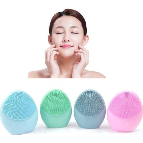 Silicone Face Cleansing Brush Mini Electric Face Cleanser Electric Facial Cleanser Cleansing Skin Deep Washing Massage Brush