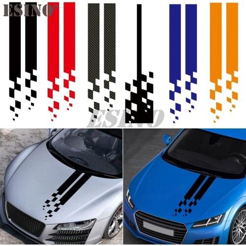 New Styling Universal Design Stripe Car Hood Covers Vinyl Racing Sports Decal Head Car Sticker Car Accessories