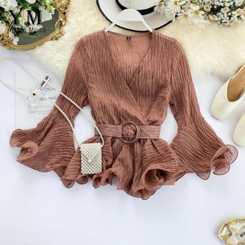 YUOOMUOO Womens Chiffon Blouses