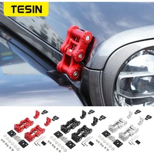 TESIN Car Exterior Lock Hood Latch Catch for Jeep Wrangler JL 2018+ Car Engine Hood Lock Accessories for Jeep Gladiator JT 2018