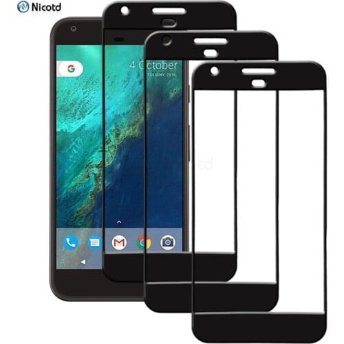 3PCS/Lot Full Cover Full Glue Tempered Glass Screen Protector For Google Pixel 1 2 3 4 5 4XL 3XL 2XL XL 3a 4a Protective Glass