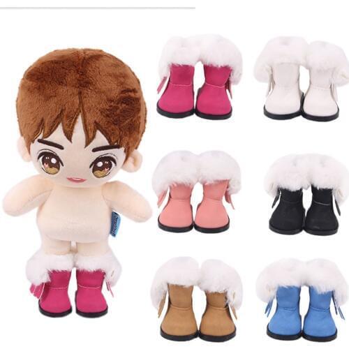 5*2.8 Cm Mini Winter Wool Boots Canvas Shoes For 14.5 Inch Doll Accessories EXO Russian DIY Girls Toy