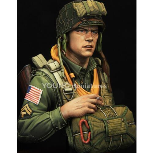 1/10 101st Airborne Division WWII - CURRAHEE, Resin Figure Bust GK, Military subject matter, Uncoated No colour