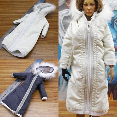 1/6 Female Clothes Model Fashion Winter Down Jacket Girls Cotton Coat For 12 inch Dolls