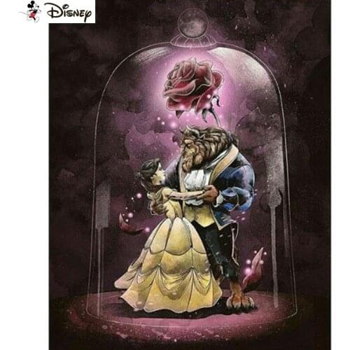 Disney 5D Diamond Embroidery Needlework Kit "Cartoon beauty beast" Diy Diamond Painting Cross Stitch Home Decoration Gift A21777