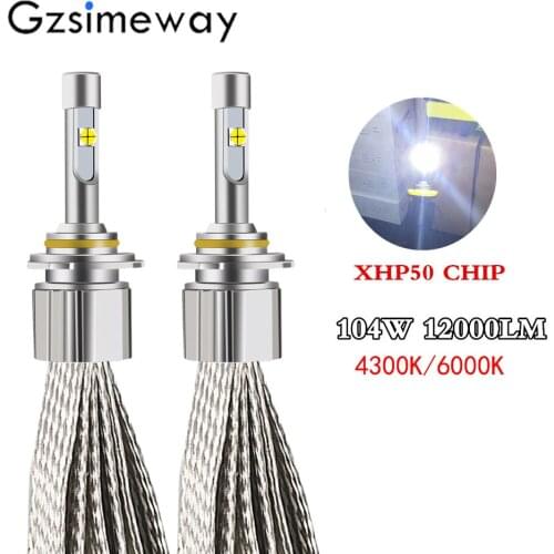 2PCS Car led D3S D1S D2H headlight bulbs 4300k 6000K 12000lm 104W XHP50 LED Headlight H8 H11 H7 9005 H4 led D2S bulbs headlight