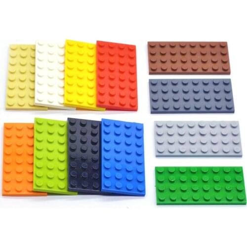 10pcs DIY Building Blocks Thin Figures Bricks 4x8 12Color Educational Creative Size Bricks Bulk Model Kids Toys for Childr