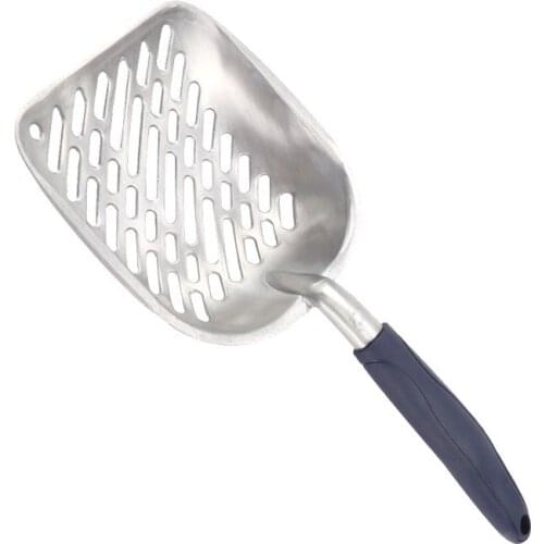 Cat Litter Scoop Big Metal Litter Scoop for Kitty Sifter with Deep Shovel and Ergonomic Handle Made of Heavy Duty Solid Aluminum