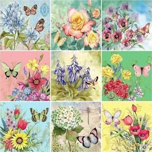 EverShine 5D DIY Diamond Embroidery Flower Bead Embroidery Picture Rhinestones Diamond Painting floral Cross Stitch Home Decor